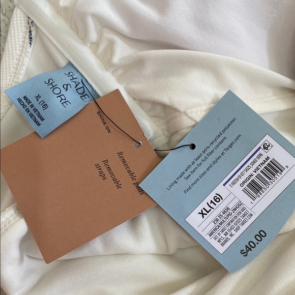 NWT Shade & Shore Striped One Piece Swimsuit with Removable Straps (XL) - Picture 4 of 6